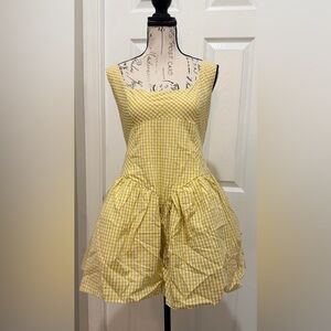 Fashion Nova Yellow Gingham Romper